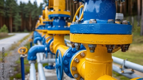 Refinery process industrial pipeline for gas and oil processing in the manufacturing sector