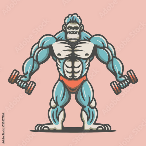 red white black modern style minimalist lines of a strong muscle pose strong body builder anatomy man at gym with bundle Doing exercises in all body positions using different gym equipment
