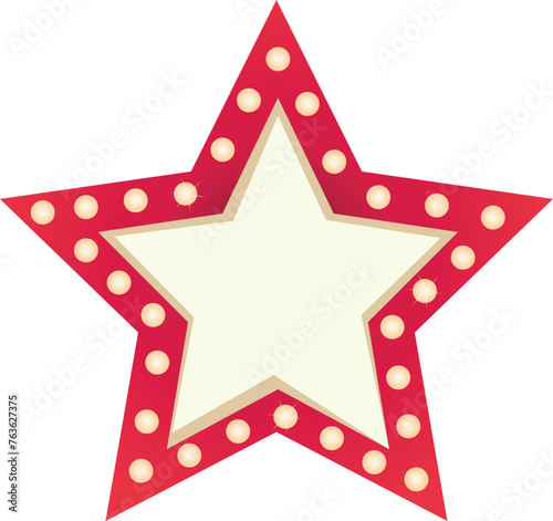Vintage lightbox circus carnival star