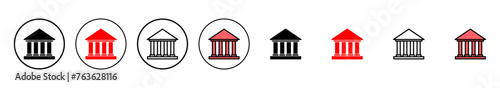 Bank icon vector illustration. Bank sign and symbol, museum, university