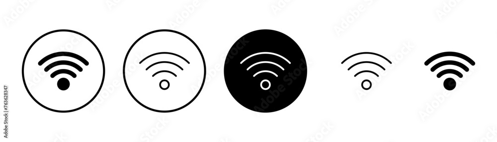 WIFI Icon vector isolated on white background. signal vector icon. Wireless and wifi icon or sign for remote internet access WIFI Icon vector isolated on white background. signal vector icon. Wireless and wifi icon or sign for remote internet access