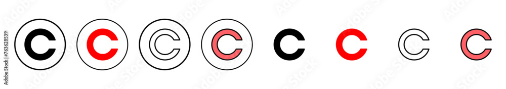 Copyright icon vector illustration. copyright sign and symbol Copyright icon vector illustration. copyright sign and symbol