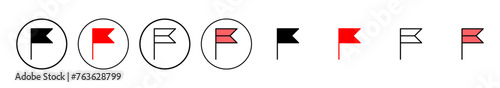 Flag icon vector illustration. Gps location pin map. Location marker symbol.