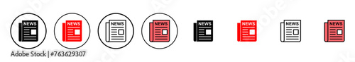 Newspaper icon vector illustration. news paper sign and symbolign