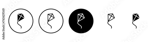 Kite icon vector isolated on white background. kite vector icon.