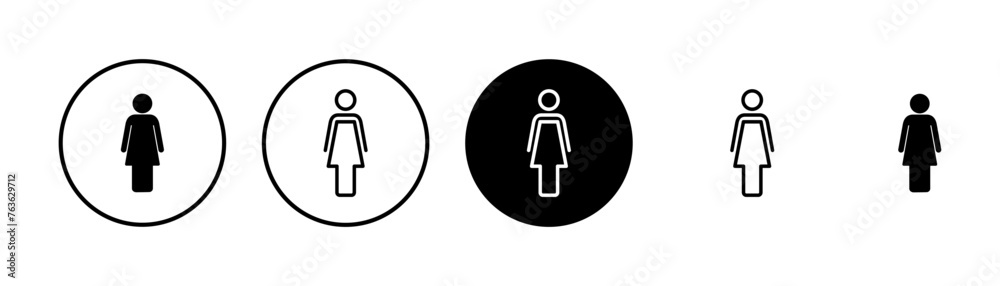 Female icon vector isolated on white background. woman icon vector Female icon vector isolated on white background. woman icon vector