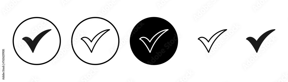 Check icon vector isolated on white background. check mark icon. check list button icon. Tick Check icon vector isolated on white background. check mark icon. check list button icon. Tick