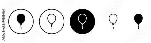 Balloon icon vector isolated on white background. party balloon icon decoration birthday vector. Balloon vector icon photo