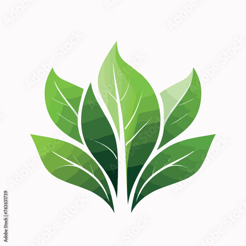 Green leaves in cartoon  doodle style. Image for t-shirt  web  mobile apps and ui. Isolated 2d vector illustration in logo  icon  sketch style  Eps 10. AI Generative