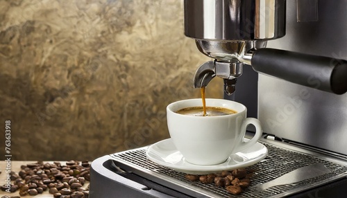 Brewing Perfection: Coffee Being Poured into Coffee Machine, Illustrating the Brewing Process