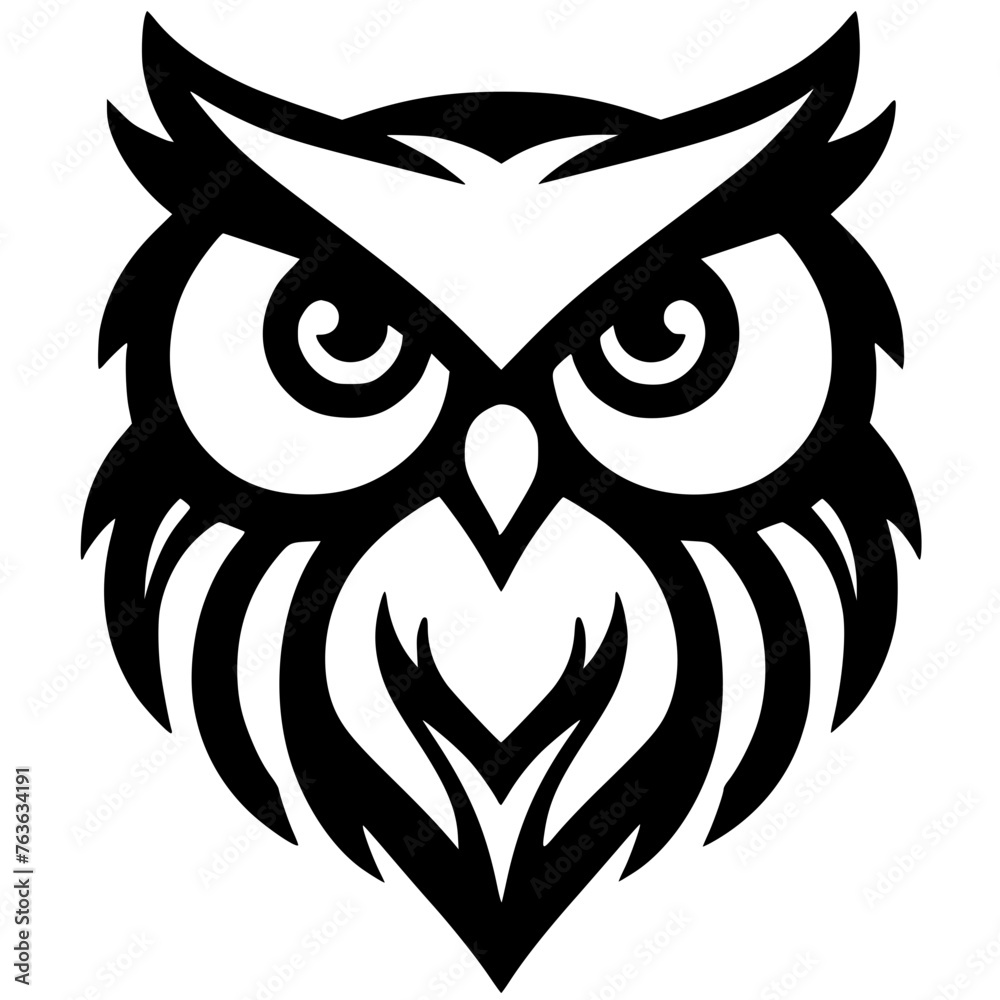 Owl head silhouette