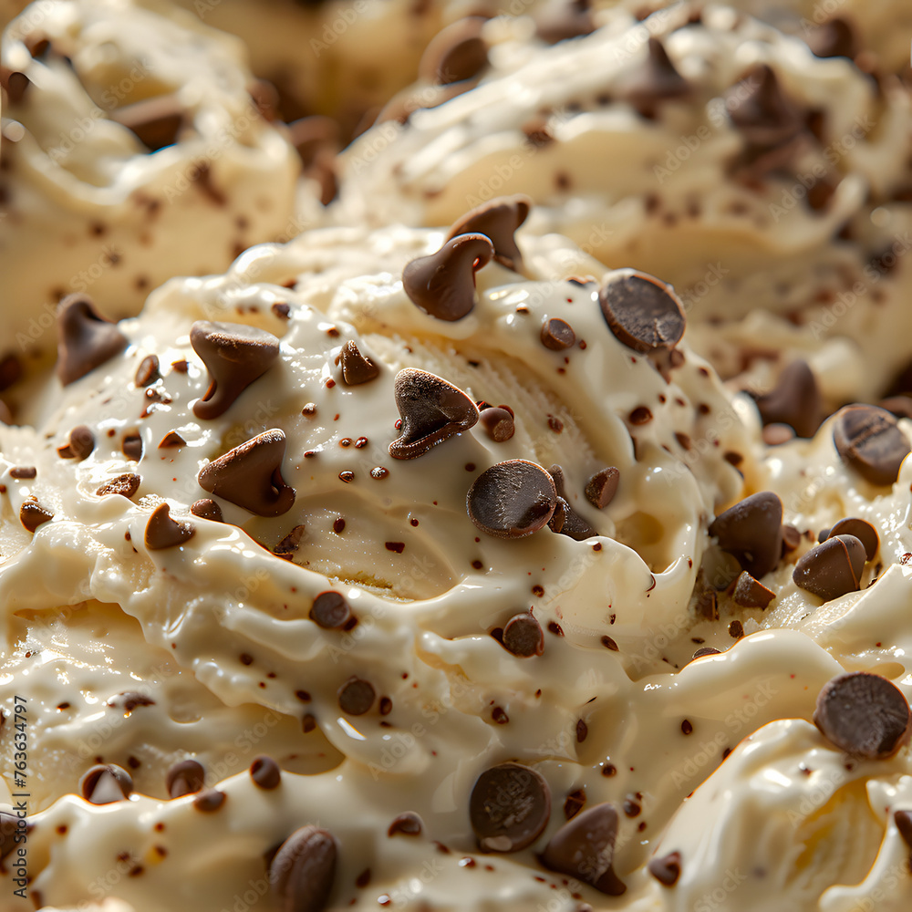 Yellow Vanilla Ice Cream Seamless Pattern with Chocolate Sprinkles for Backgrounds, Wallpapers, Textile, and Gift Wrap Design Yellow Vanilla Ice Cream Seamless Pattern with Chocolate Sprinkles for Backgrounds, Wallpapers, Textile, and Gift Wrap Design