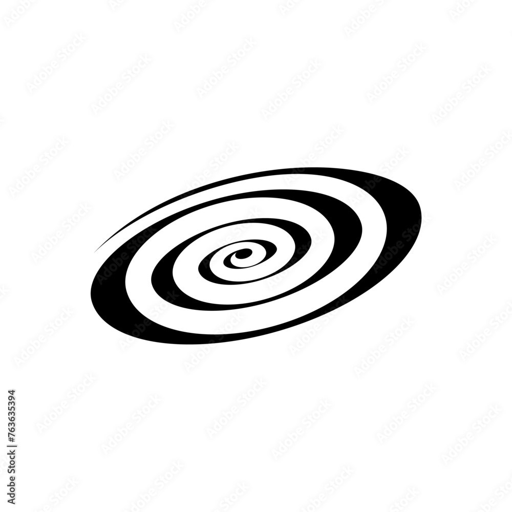 Spiral lines as dynamic twirl simple logo or icon design Spiral lines as dynamic twirl simple logo or icon design