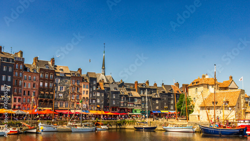 Canvas Print Honfleur is a famous village in Normandy, France