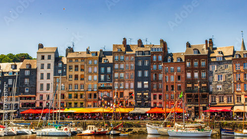 Honfleur is a famous village in Normandy, France photo