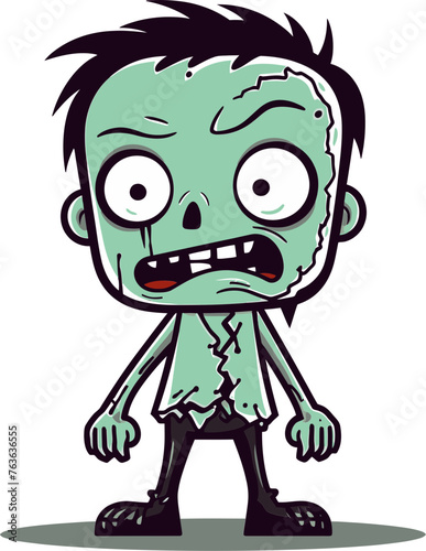 Blighted Vector Image of a Zombie in Cargo Pants That Casts a Blighted Shadow Over All It Surveys