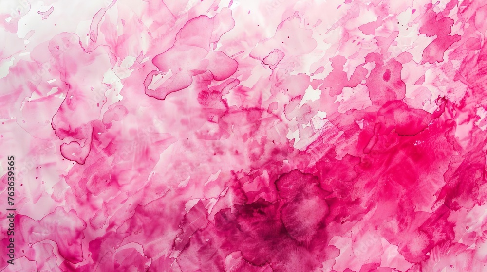 Vibrant pink watercolor stain texture, abstract artistic background for creative design projects