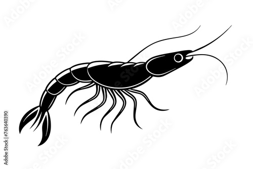 krill silhouette vector illustration