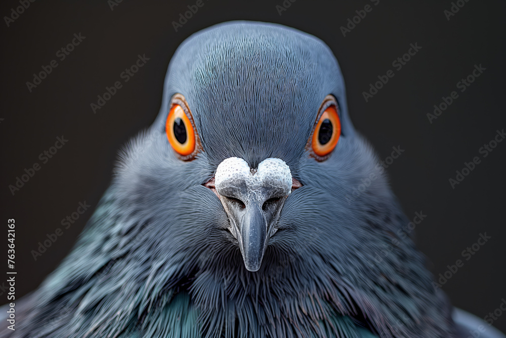 Ilustracja głowy gołębia - obrazy, fototapety, plakaty 