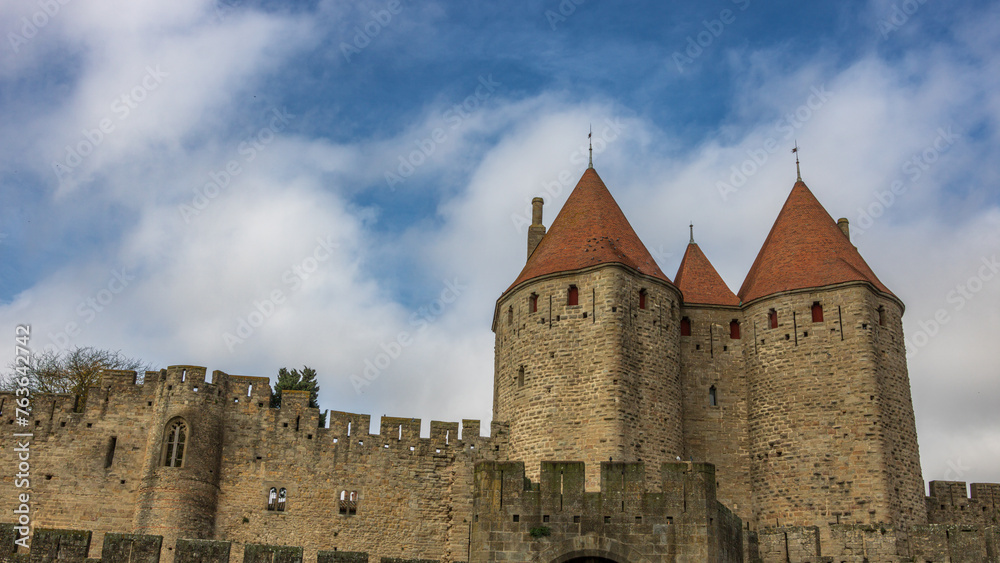 Castle of Carcassonne in France