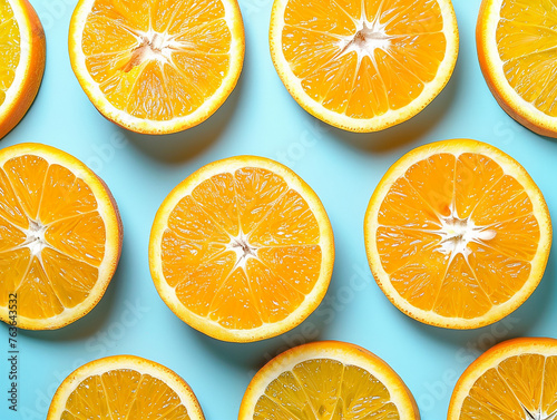 Background of sliced oranges.