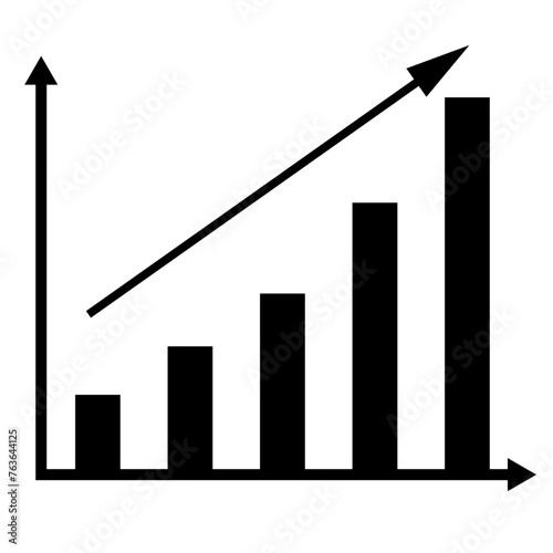 ビジネスアイコン「上昇するグラフ」