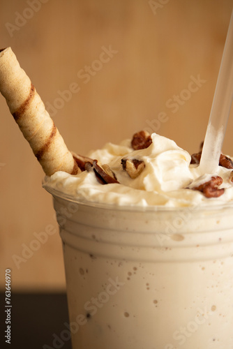 vanilla pecan  milkshake 