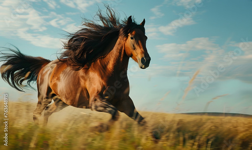 wild horse galloping  Generative AI 