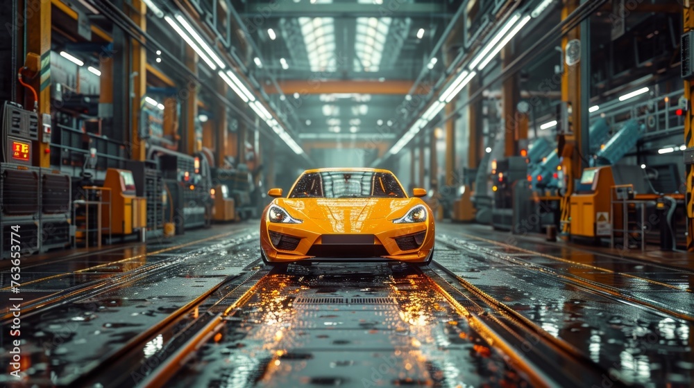 AI revolutionizes car manufacturing with precision, robotic arms powered by AI assemble parts flawlessly, conduct quality checks, ensuring impeccable vehicles in a tech-driven world.
