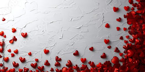 red background with hearts © saeed