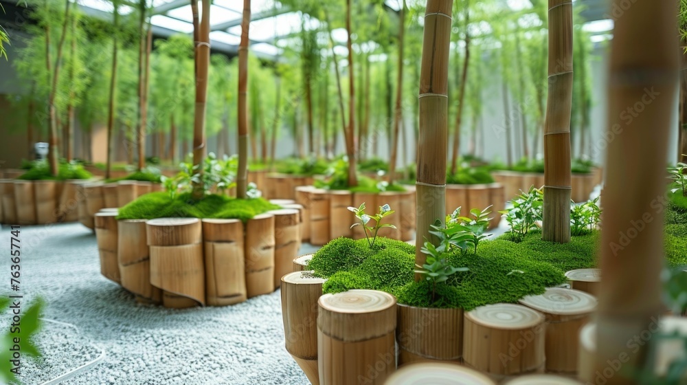 Innovative use of renewable resources, bamboo and algae, in various applications, from architecture and design to products and manufacturing