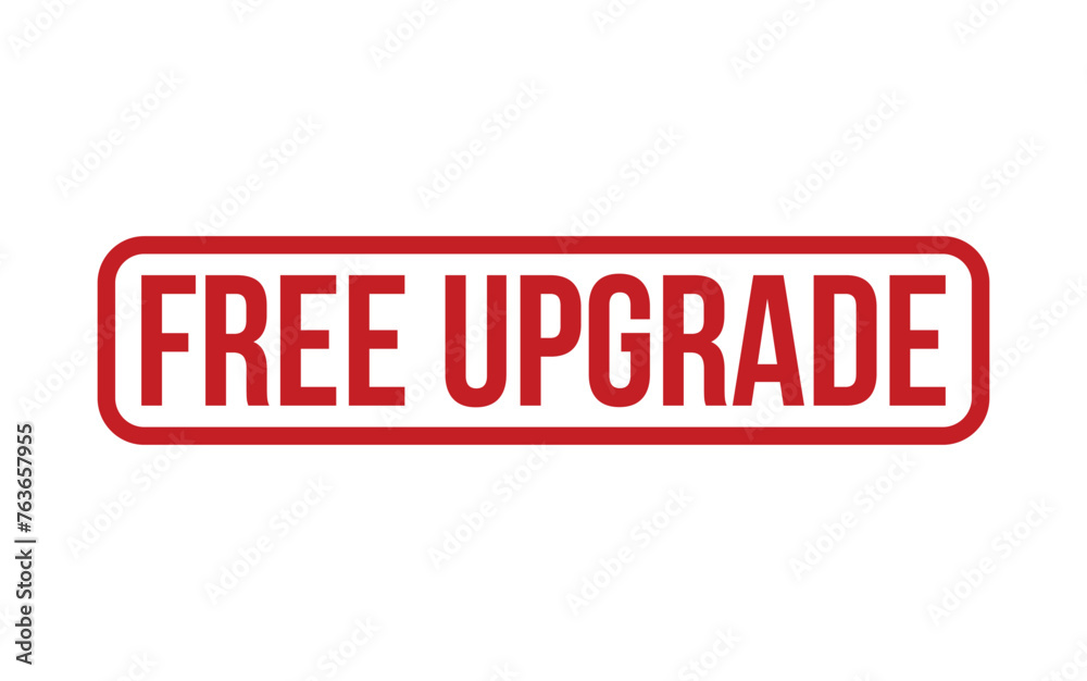 Fototapeta premium Red Free Upgrade Rubber Stamp Seal Vector