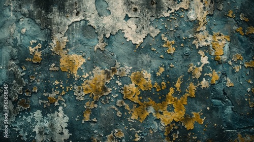 old background and abstract texture of the shabby wall with a mold photo