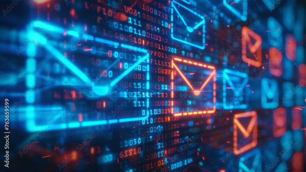 Data streams with mails in cyberspace - A digital representation of data transfer and email communication in a data stream format Data streams with mails in cyberspace - A digital representation of data transfer and email communication in a data stream format