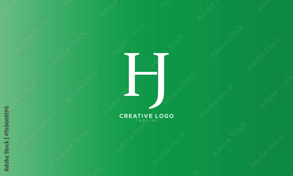 Obraz premium HJ Abstract initial monogram letter alphabet logo design