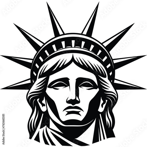 Statue of Liberty, Isolated on white background vector illustration. © MdAlamin