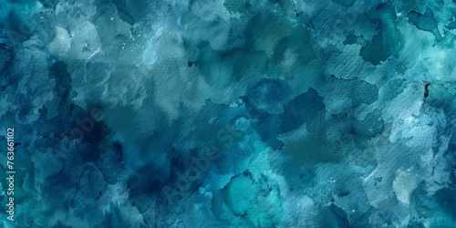 Abstract watercolor wash in shades of teal and dark blue, evoking a serene oceanic feel.