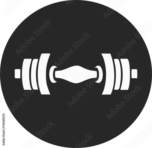 Logo short minimalistic fitness very minimalistic dumbell
