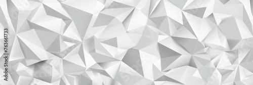 Seamless pattern of white 3D polygons for a sophisticated and clean architectural feel. © BackgroundWorld
