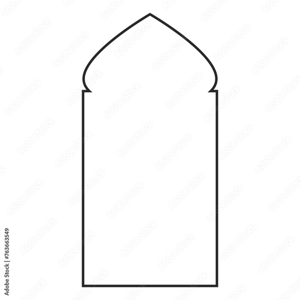 Outline Arabic Window Outline Arabic Window