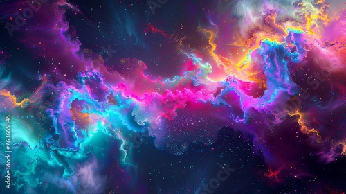 Neon Vortex  Fractal Color Explosion
