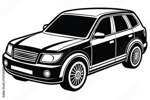 Crossover car  Isolated on white background vector illustration.