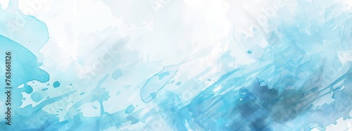 Serene light blue watercolor strokes sweep across this abstract banner, evoking a calm and spacious sky.