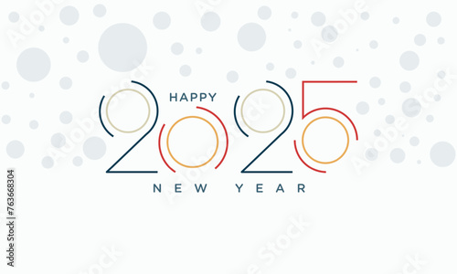 thin 2025 number design, happy new year 2025, Premium design for your, banner, poster, template and social media needs, isolated in white 