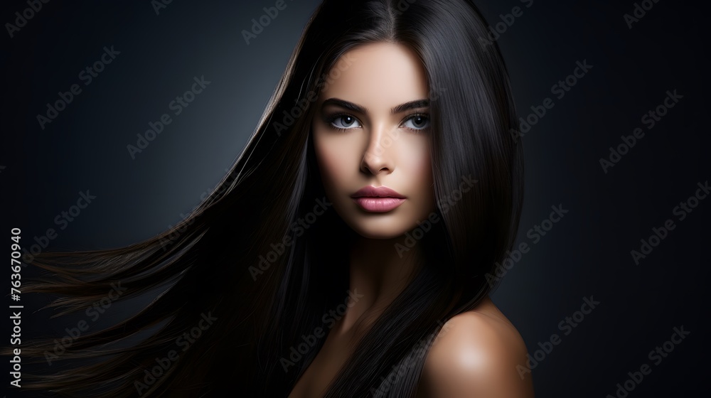 Fototapeta premium Luxurious Shiny Hair Portrait