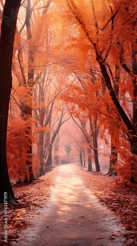 Color autumn forest. Forest illustration