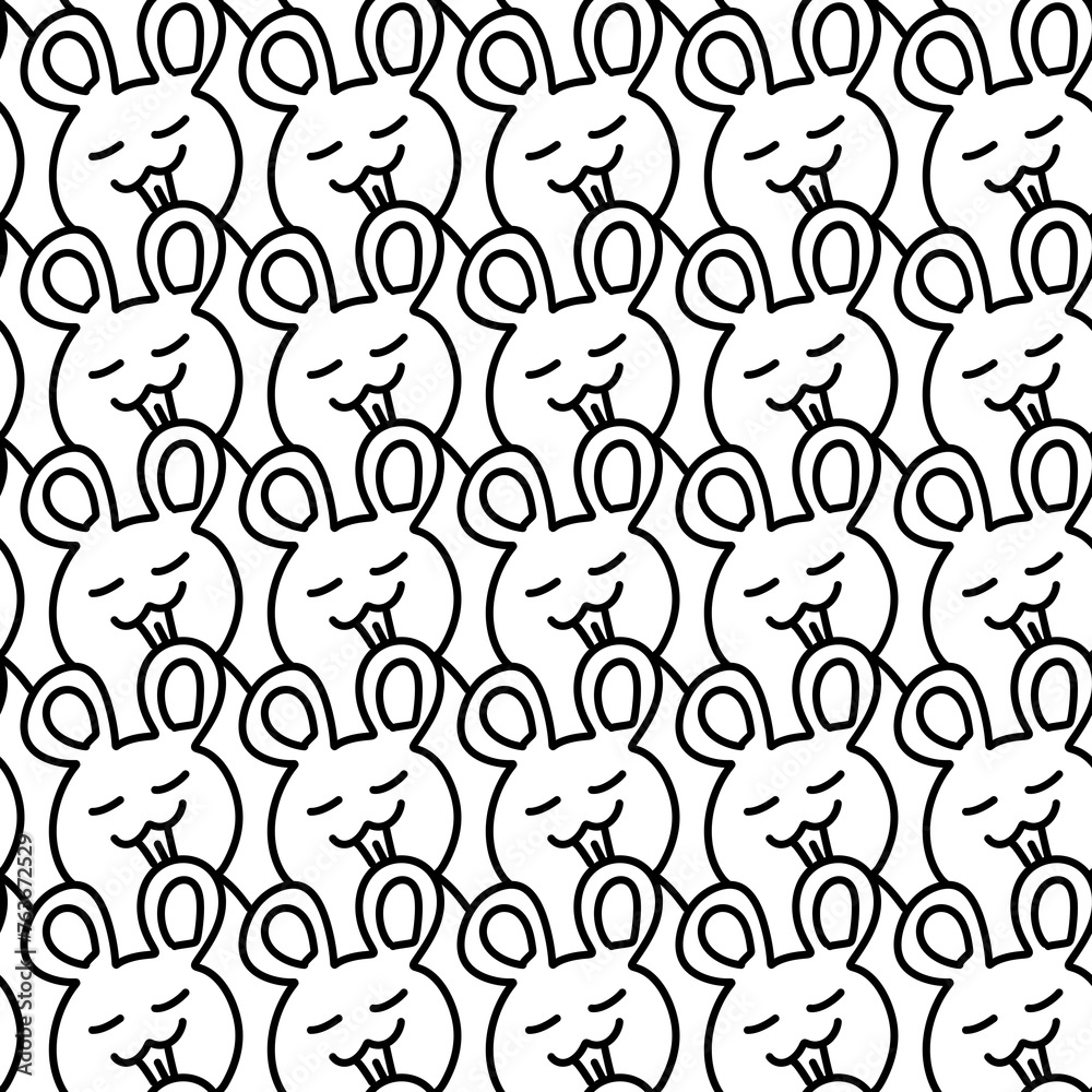 seamless pattern of cute rabbit cartoon seamless pattern of cute rabbit cartoon