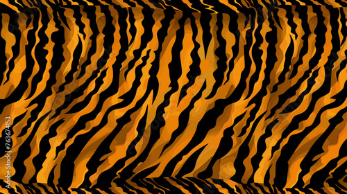 an orange and black background with wavy lines