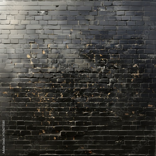 1830's Black Brick Wall: A Timeless Piece of History with a Bold and Mysterious Presence photo