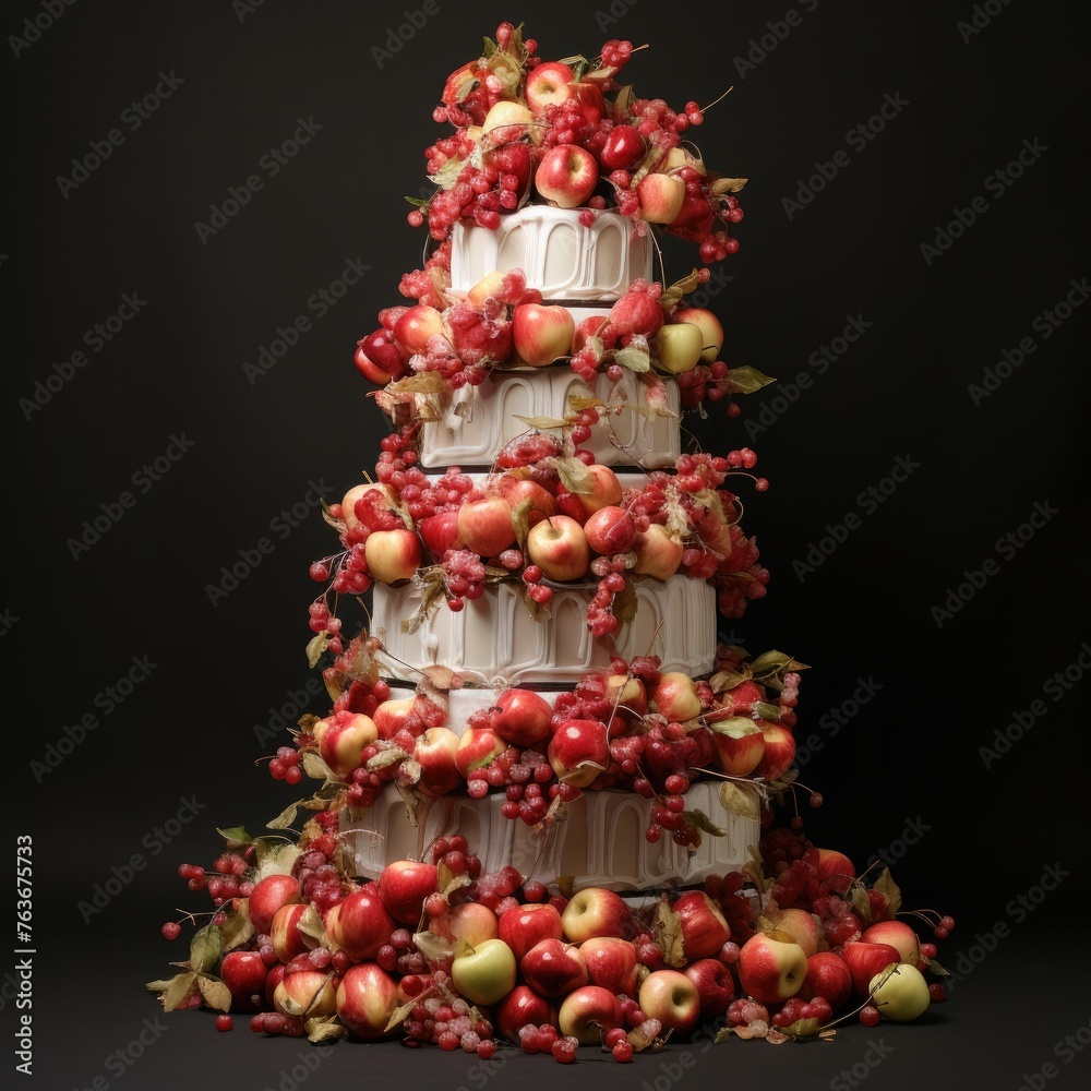 Indulge in the Sweetness of Love with a Delicious Apple Wedding Cake